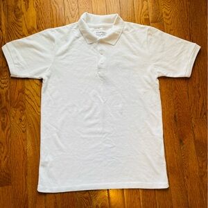 Boys Authentic Galaxy School Uniform White Polo Shirt Size 14